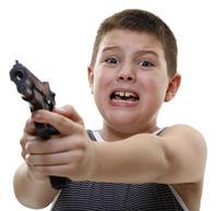 Boy holding a gun
