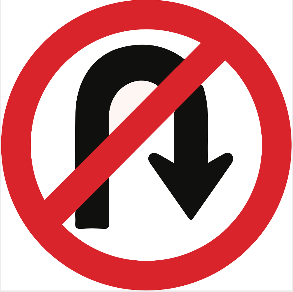 A no U-turn sign under CRS 42-4-902.