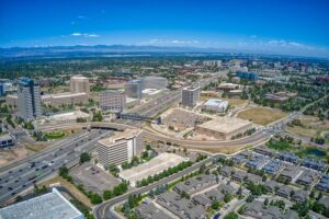 Aerial view of Aurora, Colorado