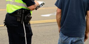 Police writing citation for civil infraction