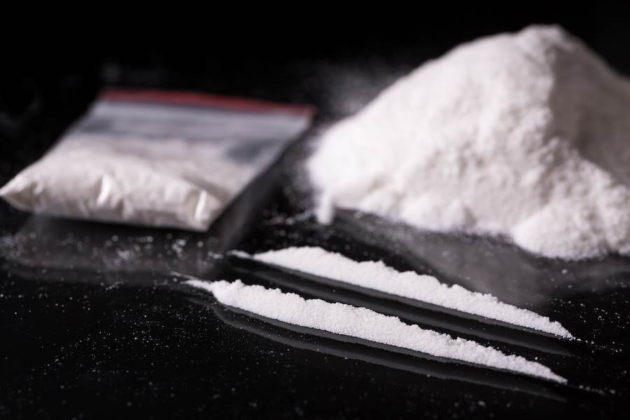 large pile of cocaine