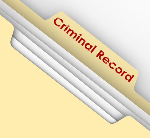 File folder labeled "Criminal Record"