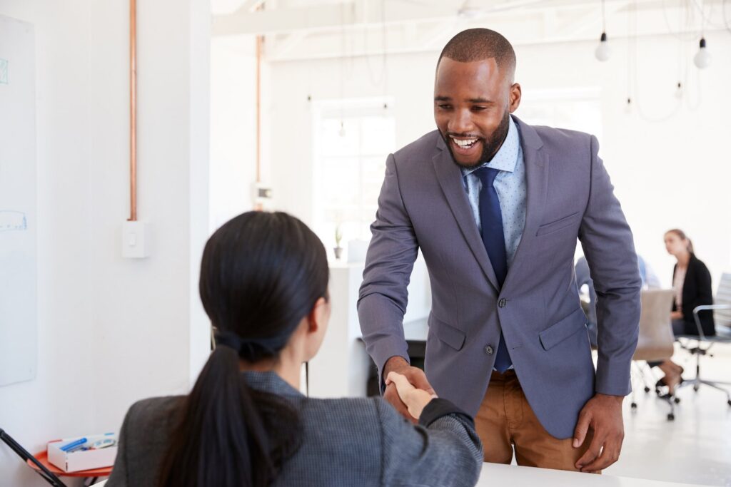 Person having a job interview after getting a Governor's Pardon in Colorado