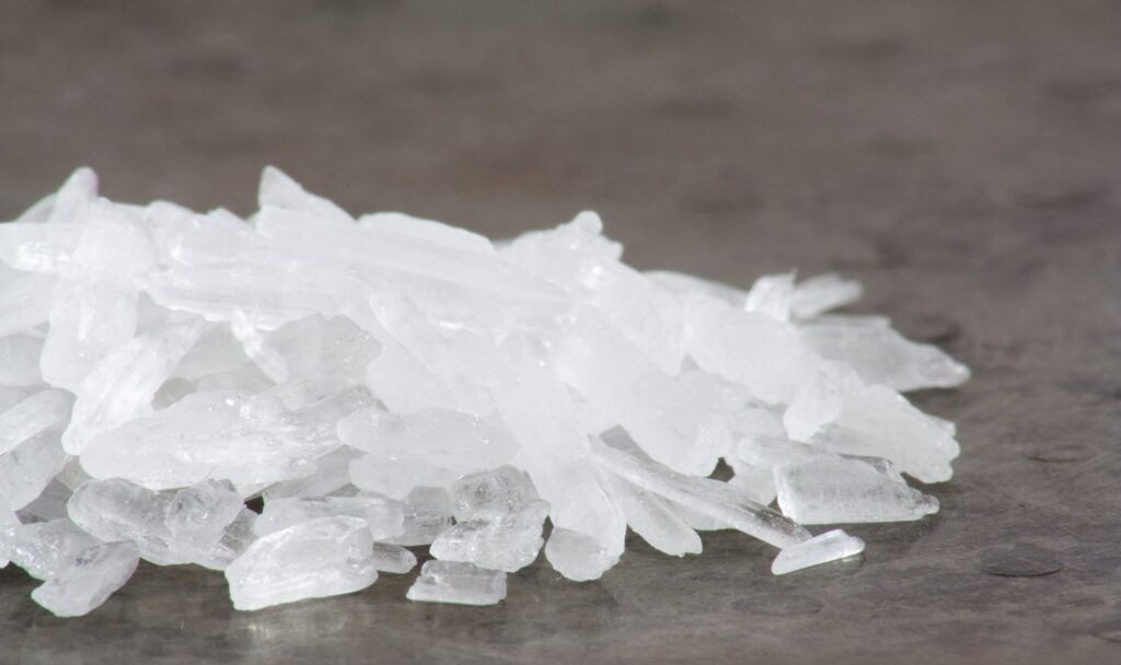 Crystal meth pile