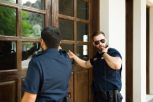 Police executing a "knock and announce" warrant