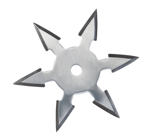 throwing star against white background