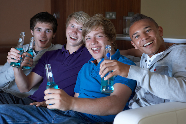 Young people drinking illegally without adult supervision in a Colorado home